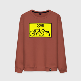 Мужской свитшот хлопок с принтом Doh падение с велосипеда в Курске, 100% хлопок |  | 