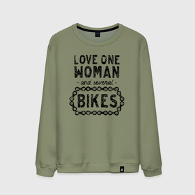 Мужской свитшот хлопок с принтом Я люблю одну женщину и несколько велосипедов в Курске, 100% хлопок |  | 