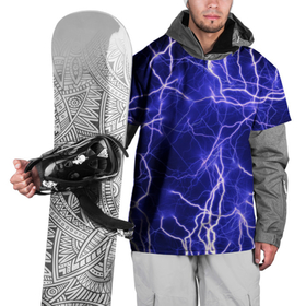 Накидка на куртку 3D с принтом Многочисленные молнии в Екатеринбурге, 100% полиэстер |  | 