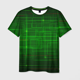Мужская футболка 3D с принтом Нейросеть   текстура , 100% полиэфир | прямой крой, круглый вырез горловины, длина до линии бедер | 