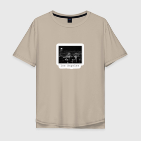 Мужская футболка хлопок Oversize с принтом Los Angeles so beauty в Тюмени, 100% хлопок | свободный крой, круглый ворот, “спинка” длиннее передней части | Тематика изображения на принте: 
