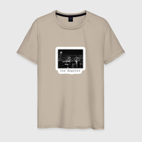 Мужская футболка хлопок с принтом Los Angeles so beauty в Тюмени, 100% хлопок | прямой крой, круглый вырез горловины, длина до линии бедер, слегка спущенное плечо. | Тематика изображения на принте: 