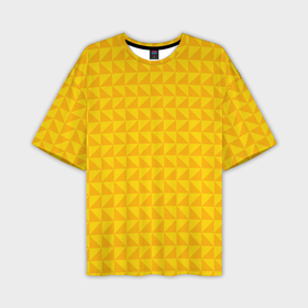 Мужская футболка OVERSIZE 3D с принтом Геометрия   желтые треугольники в Белгороде,  |  | 