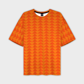 Мужская футболка OVERSIZE 3D с принтом Геометрия   оранжевые фигуры в Белгороде,  |  | 