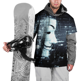 Накидка на куртку 3D с принтом Анонимус код в Кировске, 100% полиэстер |  | 