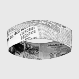 Повязка на голову 3D с принтом Газетный коллаж в Кировске,  |  | 