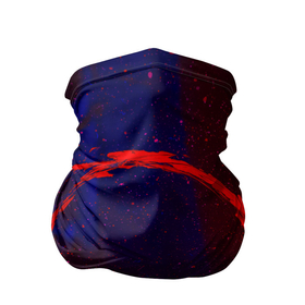 Бандана-труба 3D с принтом Синий и красный абстрактный дым и краски в Екатеринбурге, 100% полиэстер, ткань с особыми свойствами — Activecool | плотность 150‒180 г/м2; хорошо тянется, но сохраняет форму | 