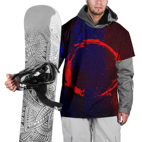 Накидка на куртку 3D с принтом Синий и красный абстрактный дым и краски в Тюмени, 100% полиэстер |  | Тематика изображения на принте: 