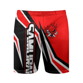 Мужские шорты спортивные с принтом Samurai   Киберпанк 2077   Красный спорт в Тюмени,  |  | Тематика изображения на принте: 