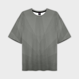 Мужская футболка OVERSIZE 3D с принтом Черно серый симметричный геометрический узор в Белгороде,  |  | 