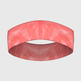 Повязка на голову 3D с принтом Красно розовый симметричный узор в Кировске,  |  | 