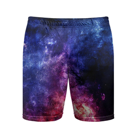 Мужские шорты спортивные с принтом Космическая туманность Млечного пути в Курске,  |  | 