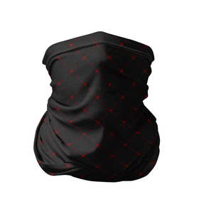 Бандана-труба 3D с принтом Красные плитки на черном фоне в Белгороде, 100% полиэстер, ткань с особыми свойствами — Activecool | плотность 150‒180 г/м2; хорошо тянется, но сохраняет форму | 