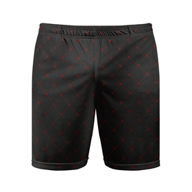 Мужские шорты спортивные с принтом Красные плитки на черном фоне в Белгороде,  |  | Тематика изображения на принте: 