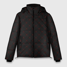Мужская зимняя куртка 3D с принтом Красные плитки на черном фоне в Белгороде, верх — 100% полиэстер; подкладка — 100% полиэстер; утеплитель — 100% полиэстер | длина ниже бедра, свободный силуэт Оверсайз. Есть воротник-стойка, отстегивающийся капюшон и ветрозащитная планка. 

Боковые карманы с листочкой на кнопках и внутренний карман на молнии. | 