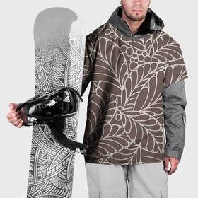Накидка на куртку 3D с принтом Кофеиновый паттерн из листьев в Курске, 100% полиэстер |  | Тематика изображения на принте: 
