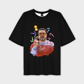 Мужская футболка OVERSIZE 3D с принтом Новый год мем из фильма большой Лебовски в Кировске,  |  | 