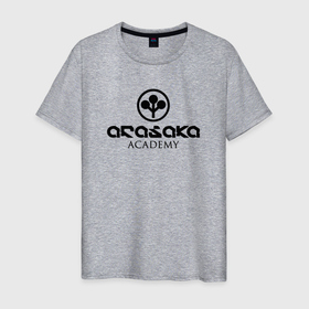 Мужская футболка хлопок с принтом Cyberpunk   Arasaka Academy в Рязани, 100% хлопок | прямой крой, круглый вырез горловины, длина до линии бедер, слегка спущенное плечо. | Тематика изображения на принте: 