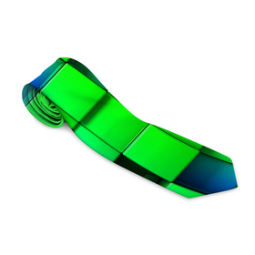 Галстук 3D с принтом Цветные неоновые кубы , 100% полиэстер | Длина 148 см; Плотность 150-180 г/м2 | Тематика изображения на принте: 