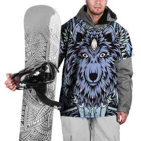 Накидка на куртку 3D с принтом Изображение волка , 100% полиэстер |  | 