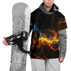 Накидка на куртку 3D с принтом Электрический рисунок , 100% полиэстер |  | 