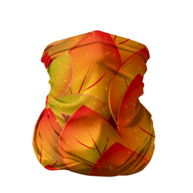 Бандана-труба 3D с принтом Осенние желтые листья в Курске, 100% полиэстер, ткань с особыми свойствами — Activecool | плотность 150‒180 г/м2; хорошо тянется, но сохраняет форму | 