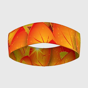 Повязка на голову 3D с принтом Осенние желтые листья в Курске,  |  | 