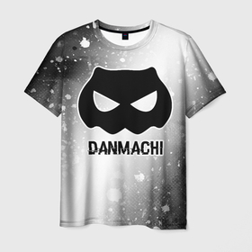 Мужская футболка 3D с принтом DanMachi glitch на светлом фоне в Екатеринбурге, 100% полиэфир | прямой крой, круглый вырез горловины, длина до линии бедер | Тематика изображения на принте: 