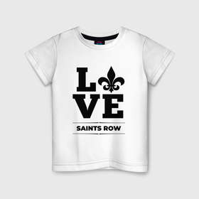 Детская футболка хлопок с принтом Saints Row love classic в Екатеринбурге, 100% хлопок | круглый вырез горловины, полуприлегающий силуэт, длина до линии бедер | Тематика изображения на принте: 