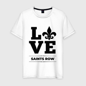 Мужская футболка хлопок с принтом Saints Row love classic , 100% хлопок | прямой крой, круглый вырез горловины, длина до линии бедер, слегка спущенное плечо. | 