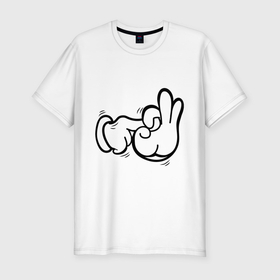 Мужская футболка хлопок Slim с принтом Жест руками в Кировске, 92% хлопок, 8% лайкра | приталенный силуэт, круглый вырез ворота, длина до линии бедра, короткий рукав | 