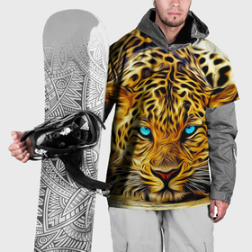 Накидка на куртку 3D с принтом Индийский леопард , 100% полиэстер |  | 