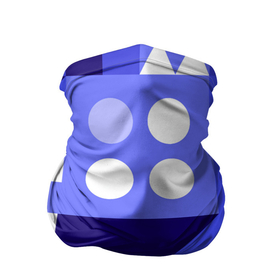 Бандана-труба 3D с принтом Геометрические синие, фиолетовые и белые фигуры в Санкт-Петербурге, 100% полиэстер, ткань с особыми свойствами — Activecool | плотность 150‒180 г/м2; хорошо тянется, но сохраняет форму | 