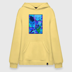 Худи SuperOversize хлопок с принтом Люси и Дэвид в Ухте, 70% хлопок, 30% полиэстер, мягкий начес внутри | карман-кенгуру, эластичная резинка на манжетах и по нижней кромке, двухслойный капюшон
 | 