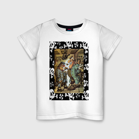 Детская футболка хлопок с принтом Доктор Ливси и Билли Бонс в Петрозаводске, 100% хлопок | круглый вырез горловины, полуприлегающий силуэт, длина до линии бедер | Тематика изображения на принте: 