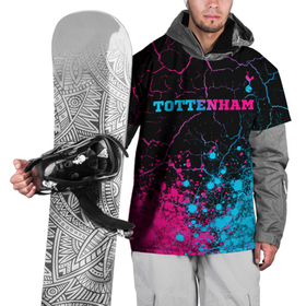Накидка на куртку 3D с принтом Tottenham   neon gradient: символ сверху в Тюмени, 100% полиэстер |  | 