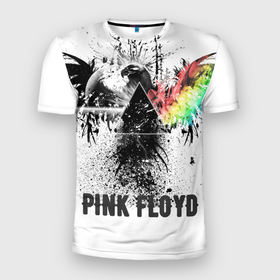 Мужская футболка 3D Slim с принтом Pink Floyd   орёл в Кировске, 100% полиэстер с улучшенными характеристиками | приталенный силуэт, круглая горловина, широкие плечи, сужается к линии бедра | 