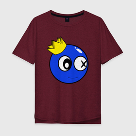 Мужская футболка хлопок Oversize с принтом Rainbow Friends Blue , 100% хлопок | свободный крой, круглый ворот, “спинка” длиннее передней части | Тематика изображения на принте: 