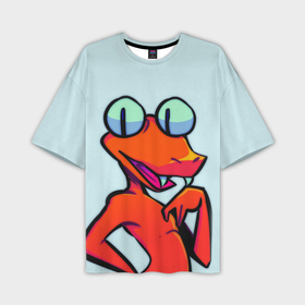 Мужская футболка oversize 3D с принтом Оранжевый   Радужные друзья ,  |  | Тематика изображения на принте: 