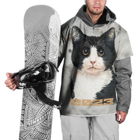 Накидка на куртку 3D с принтом Год кота 2023 в стиле гранж , 100% полиэстер |  | 