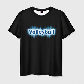 Мужская футболка 3D с принтом Любителю волейбола , 100% полиэфир | прямой крой, круглый вырез горловины, длина до линии бедер | 