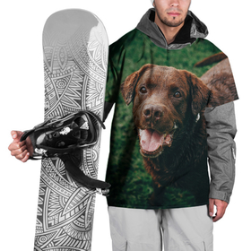 Накидка на куртку 3D с принтом Хороший пёс на траве в Санкт-Петербурге, 100% полиэстер |  | 