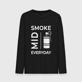 Мужской лонгслив хлопок с принтом Smoke Mid Everyday в Тюмени, 100% хлопок |  | Тематика изображения на принте: 