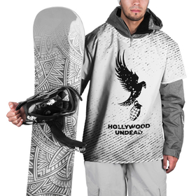 Накидка на куртку 3D с принтом Hollywood Undead с потертостями на светлом фоне в Екатеринбурге, 100% полиэстер |  | 