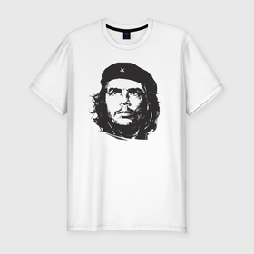 Мужская футболка хлопок Slim с принтом Че Гевара   рисунок в Санкт-Петербурге, 92% хлопок, 8% лайкра | приталенный силуэт, круглый вырез ворота, длина до линии бедра, короткий рукав | 