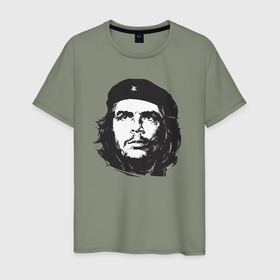 Мужская футболка хлопок с принтом Че Гевара   рисунок в Санкт-Петербурге, 100% хлопок | прямой крой, круглый вырез горловины, длина до линии бедер, слегка спущенное плечо. | 