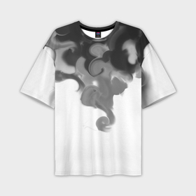 Мужская футболка OVERSIZE 3D с принтом Тёмный дым в Екатеринбурге,  |  | 