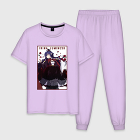 Мужская пижама хлопок с принтом Irina Lumensk   Луна Лайка и Носферату , 100% хлопок | брюки и футболка прямого кроя, без карманов, на брюках мягкая резинка на поясе и по низу штанин
 | 