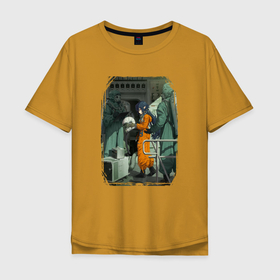 Мужская футболка хлопок Oversize с принтом Милая Ирина   Луна Лайка и Носферату в Тюмени, 100% хлопок | свободный крой, круглый ворот, “спинка” длиннее передней части | 