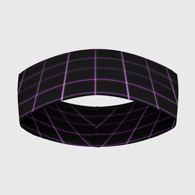 Повязка на голову 3D с принтом Неоновая сетка   оптическая иллюзия в Курске,  |  | 